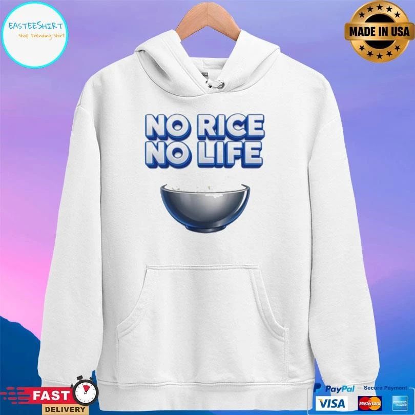 No Rice No Life Rice Bowl T-shirts