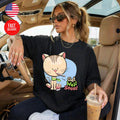Sick Cat Meme T-Shirt Cute Kitty Humor Graphic Tee S-4XL