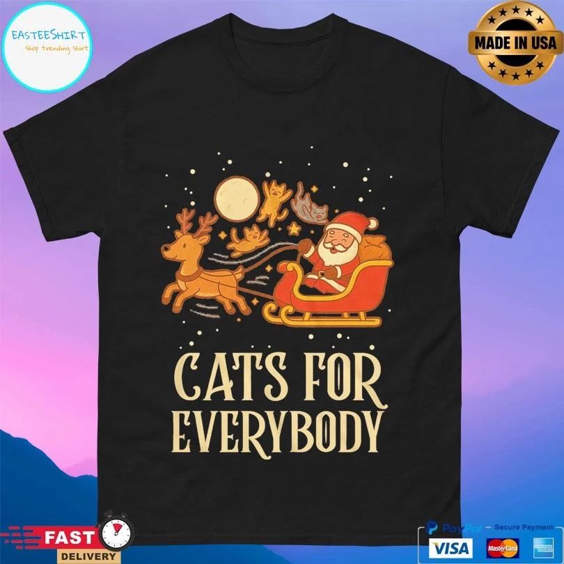Cats For Everybody Merry Christmas 2025 T-shirts