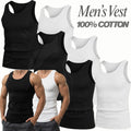 1-12PC MENS VESTS 100% Cotton TANK TOP SUMMER TRAINING GYM SPORTS PLAIN S-XXL UK