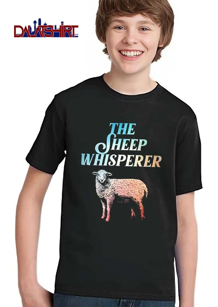 The Sheep Whisperer Standing Woolly Animal Gradient Color Glow shirt