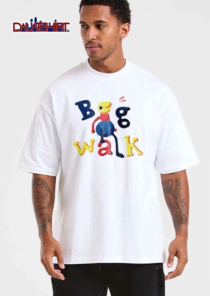 Big Walk Claymation Yellow Bird Sitting Colorful Letters shirt