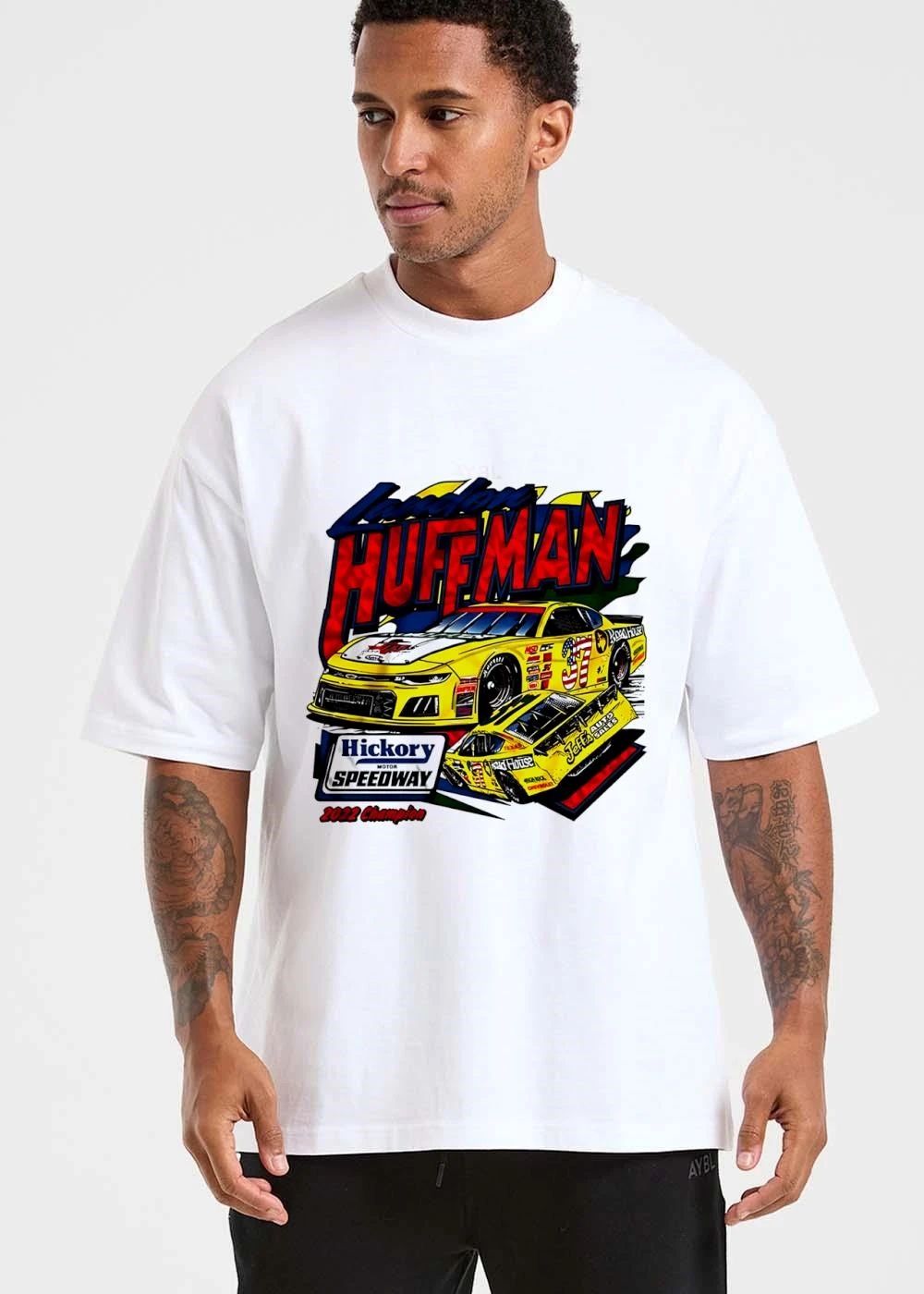 Hickory Motor Speedway Landon Huffman 2022 Champion Yellow Race Cars Illustration shirt