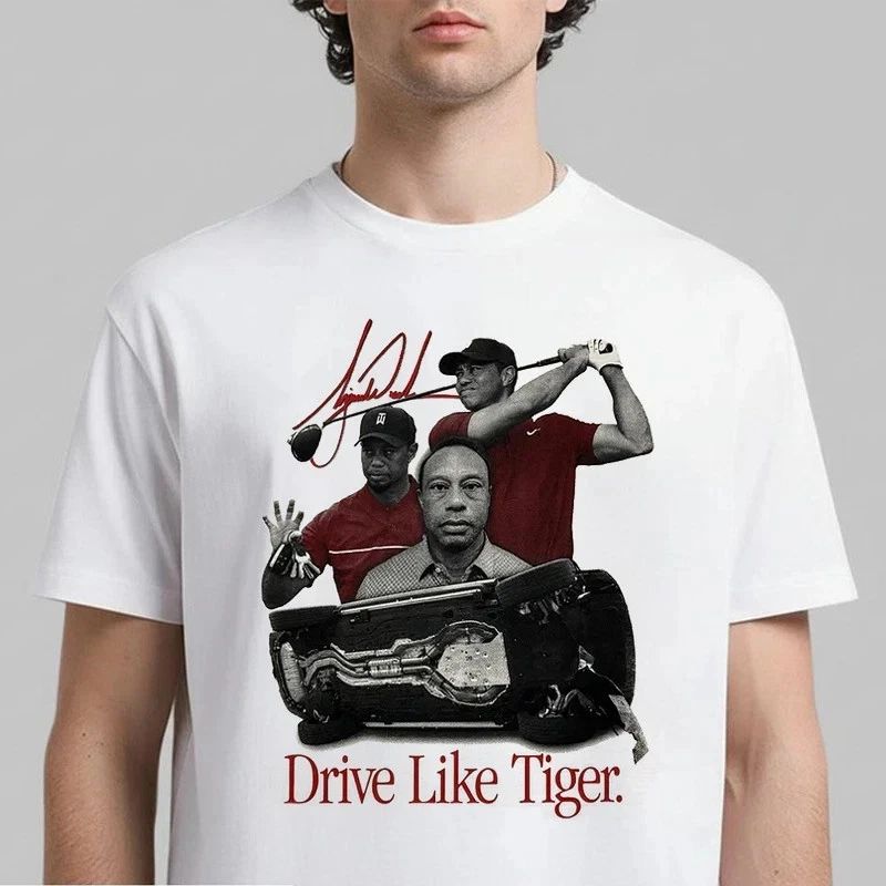 Cool Drive Like Tiger Funny Unisex Graphic T-Shirt Gift for Men Women Tee Trendy