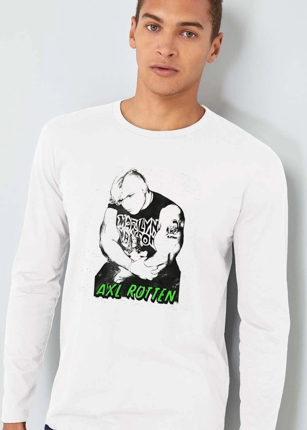 Marilyn Manson Axl Rotten Wrestler Pose Halftone Line Art shirt