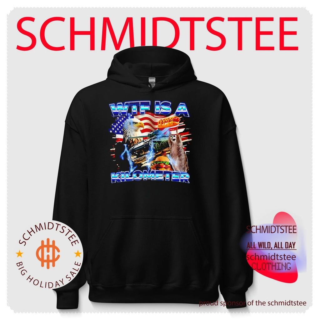 Wtf is a kilometer American flag shirt