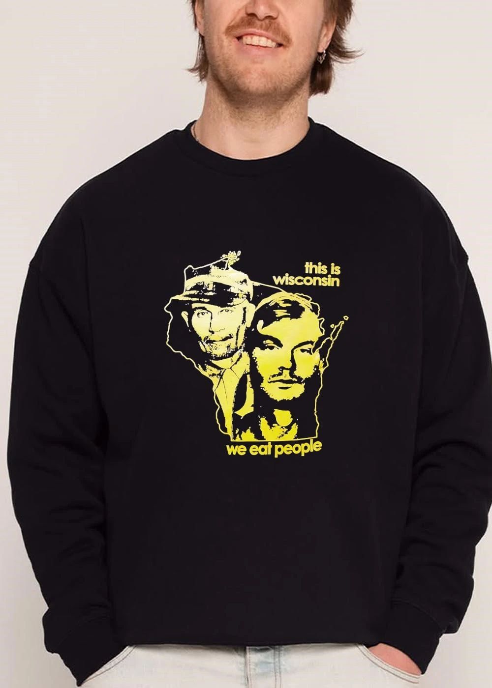 This Is Wisconsin We Eat People Ed Gein Jeffrey Dahmer State Silhouette shirt