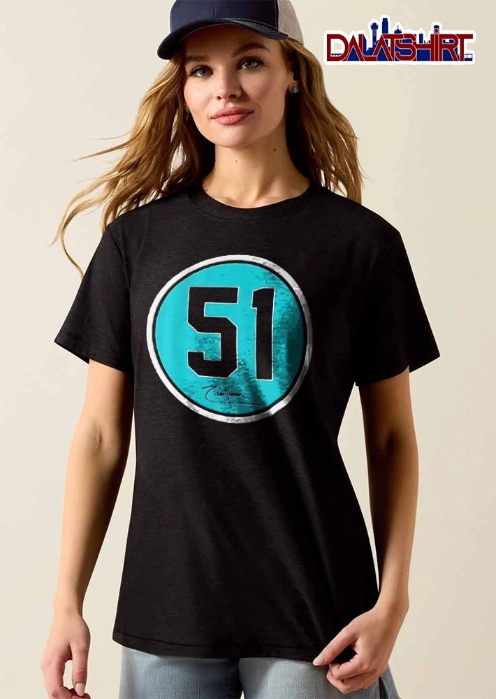 Ichiro Suzuki 51 signature circle shirt
