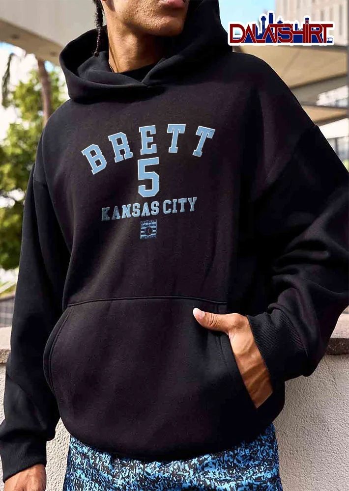 Kansas City Brett 5 National Baseball Hall Of Fame George Brett College Block Text Logo shirt