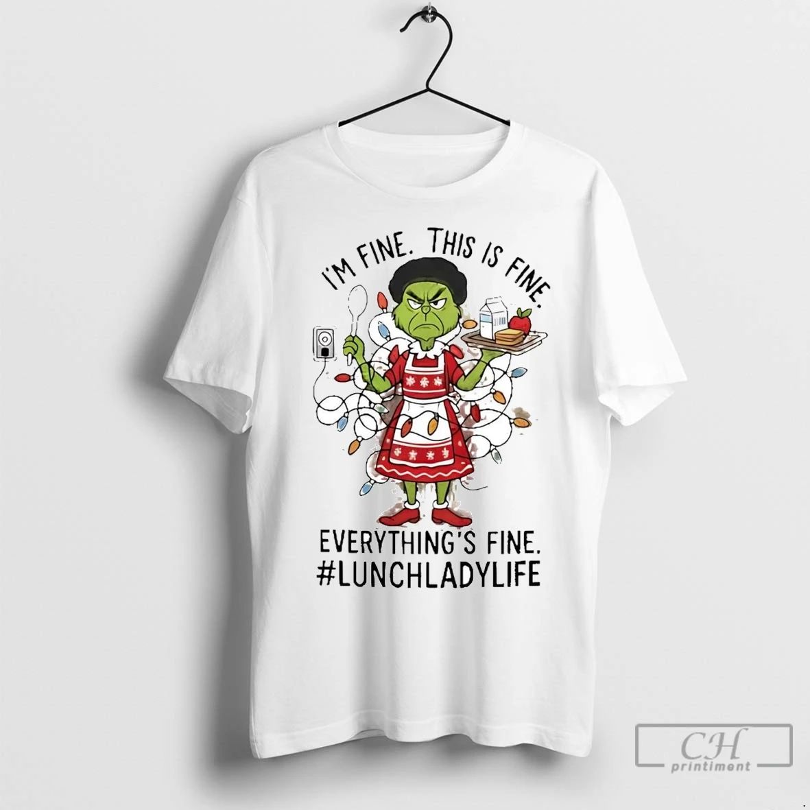Premium Grinch Im Fine This Is Fine Everythings Fine Christmas