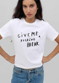 Give Me A Fcking Break Handwritten Black Lettering Typography shirt