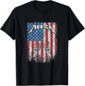 Rock Sign Heavy Metal Fourth of July USA Flag Merica Unisex T-Shirt