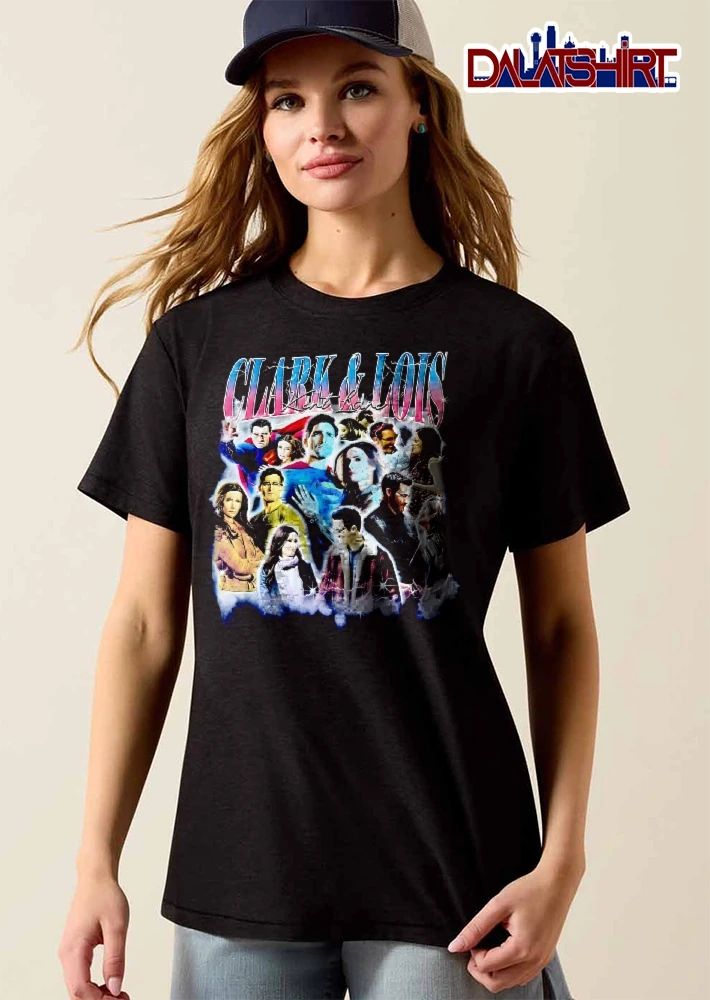 Clark And Lois Kent Lane Tyler Hoechlin Superman Elizabeth Tulloch Photo Collage Bootleg shirt