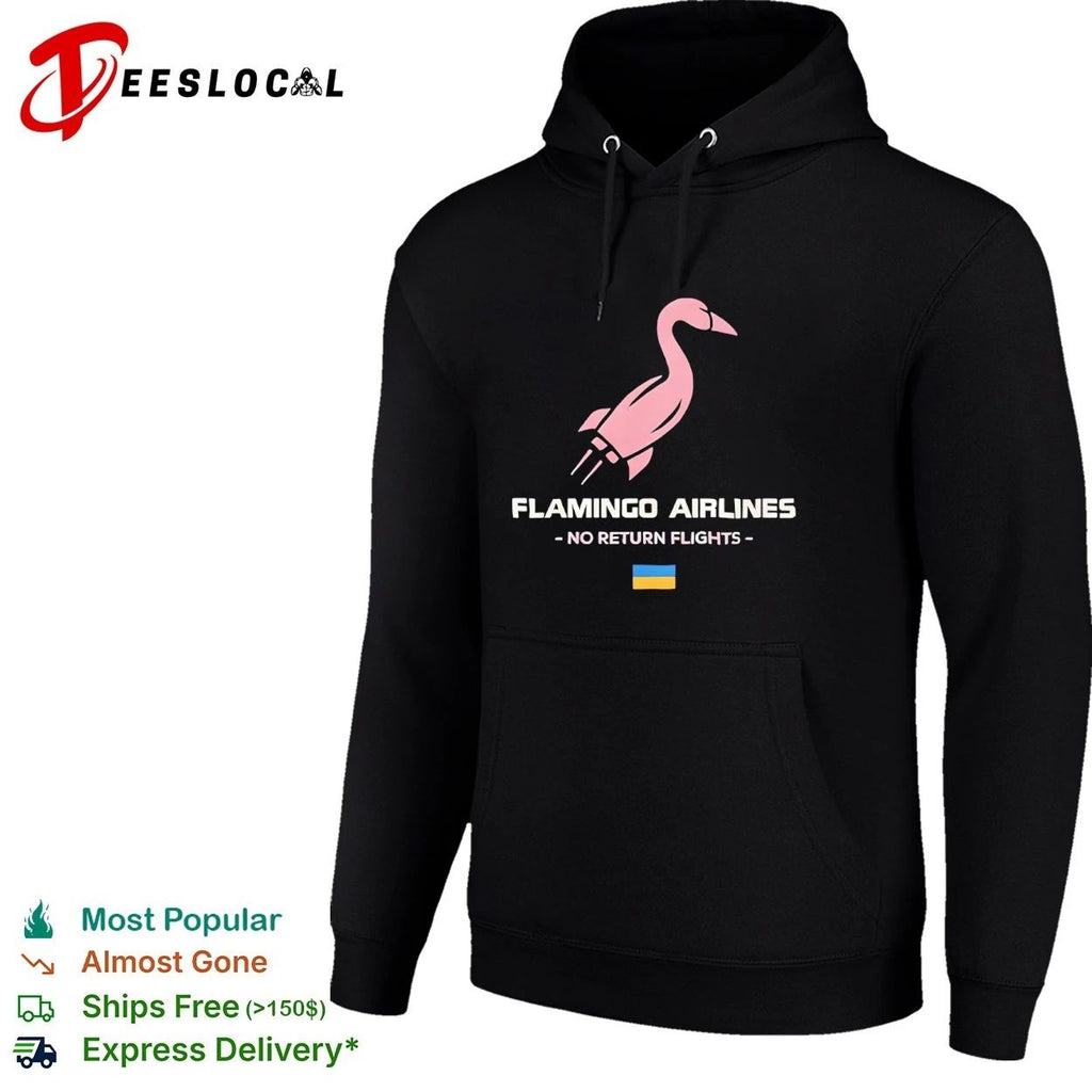 Flamingo Airlines No Return Flights Ukraine Flag T-shirt