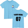Personalised Uruguay Football T-Shirt Custom Name Number Fan Gift Unisex Tee Top