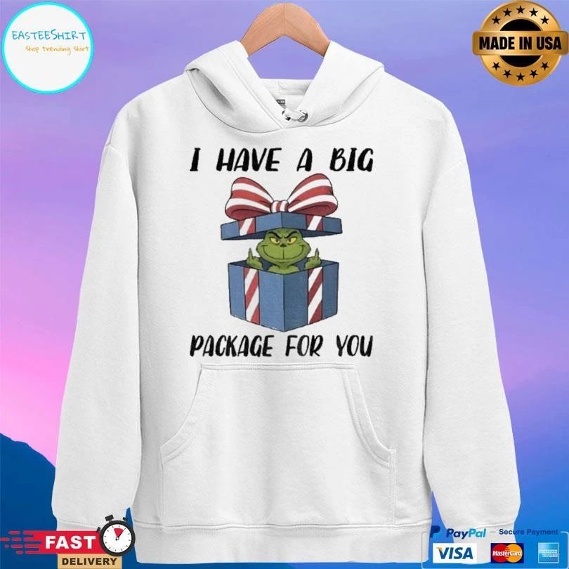 Grinch Middle Finger I Have A Big Package For You Christmas 2025 T-shirts