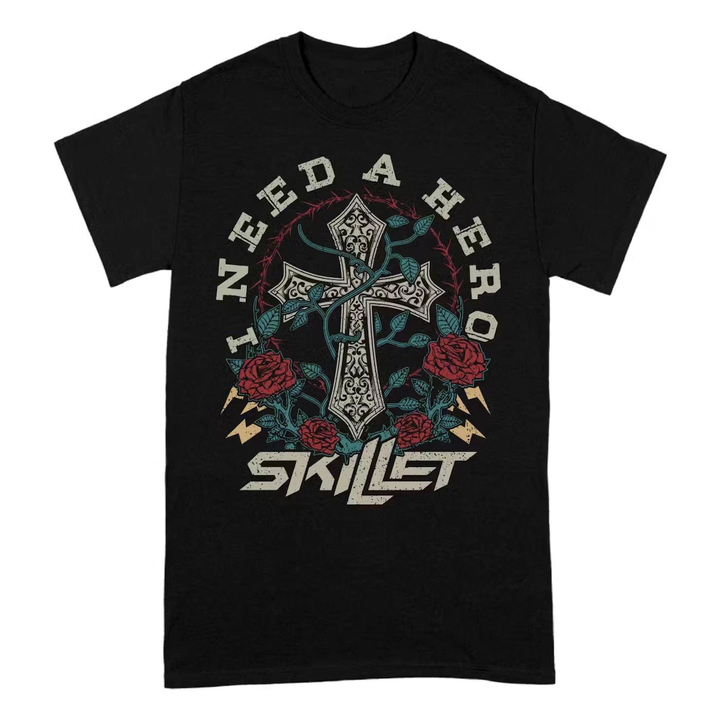 Vintage Hero Song Skillet Band Black Size S-4XL Shirt Gift For Family PP204