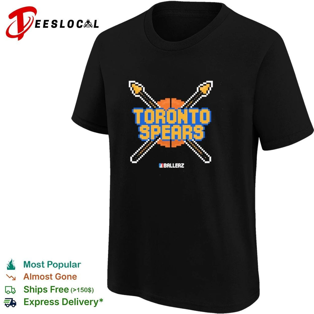 Toronto Spears Ballerz basketball pixel art T-shirt