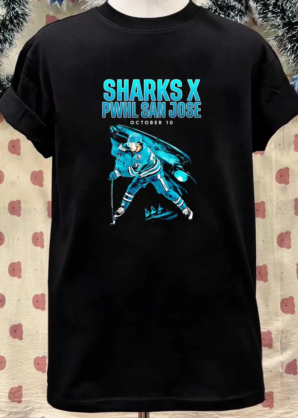 Sharks X PWHL San Jose October 10 Hockey Player Skating shirt