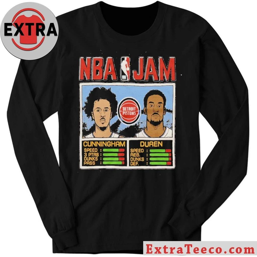 NBA Jam Pistons Cunningham And Duren Shirt