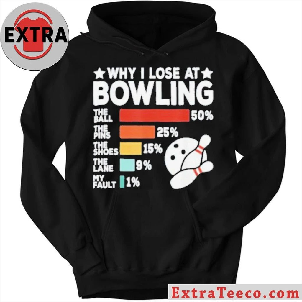 Why I Lose At Bowling Funny Chart Graphic Sarcastic Bowling Gift For League Players Shirt