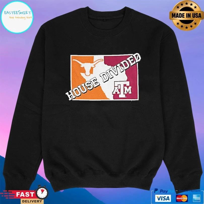 Texas Am Vs Texas Longhorns House Divided T-shirts