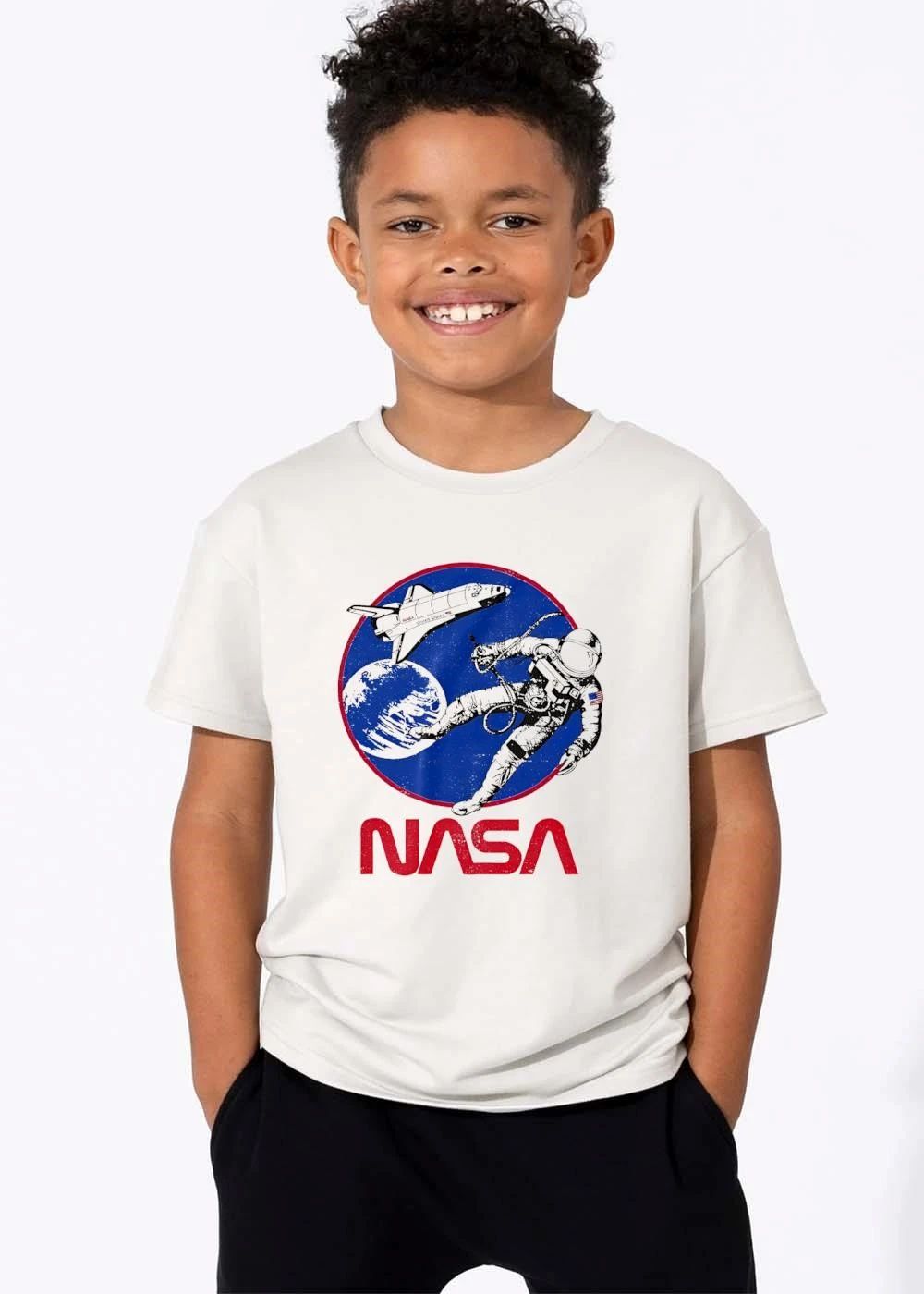 Nasa Distressed Space Shuttle Tethered Astronaut Earth Circle shirt