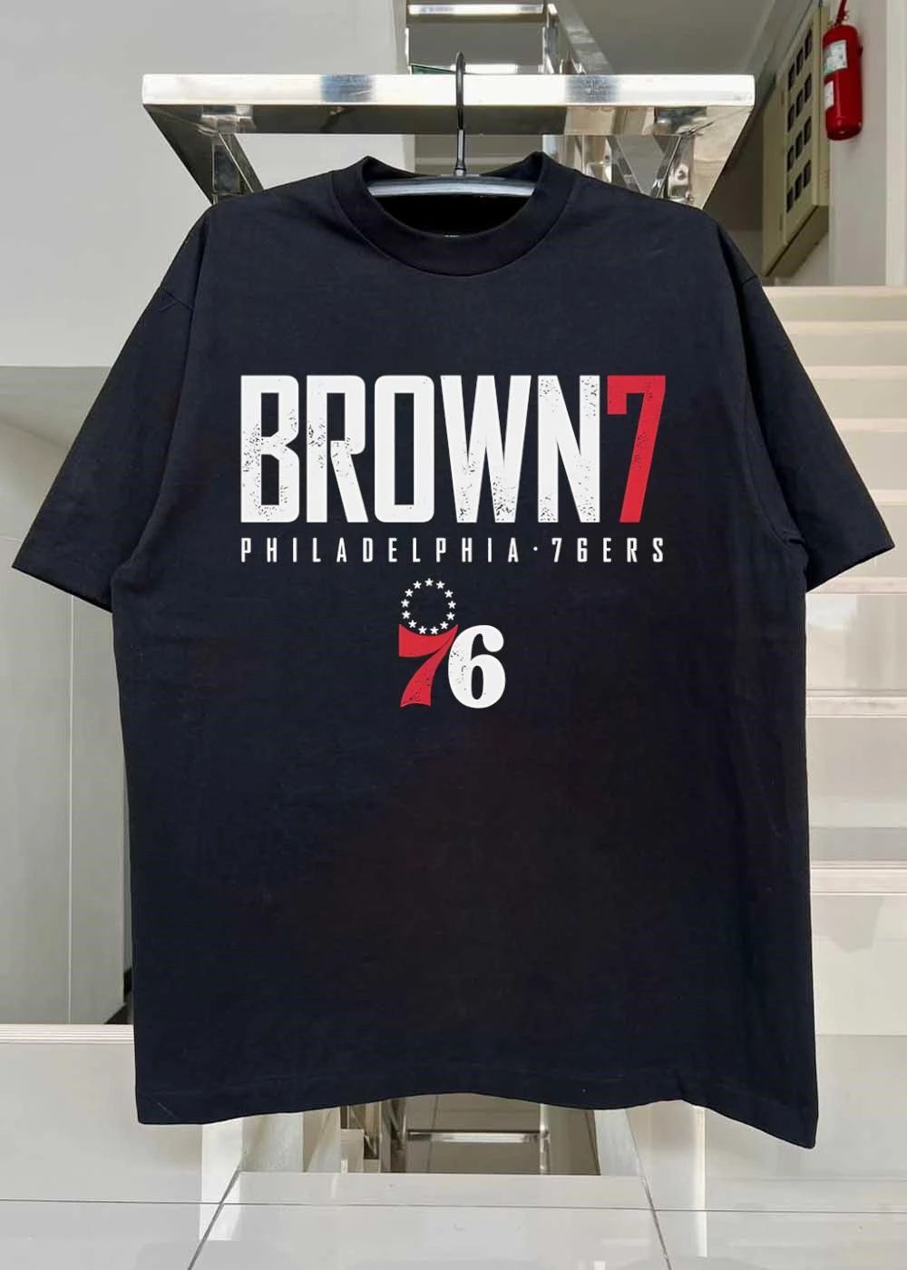 Philadelphia 76ers Fan Apparel Brown 7 shirt