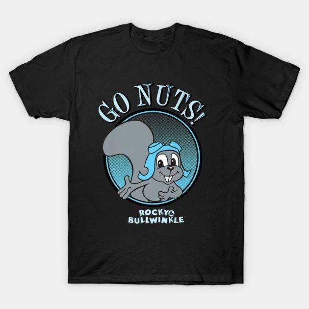 Cute Rocky the Flying Squirrel Go Nuts Rocky and Bullwinkle T-Shirt S-5XL