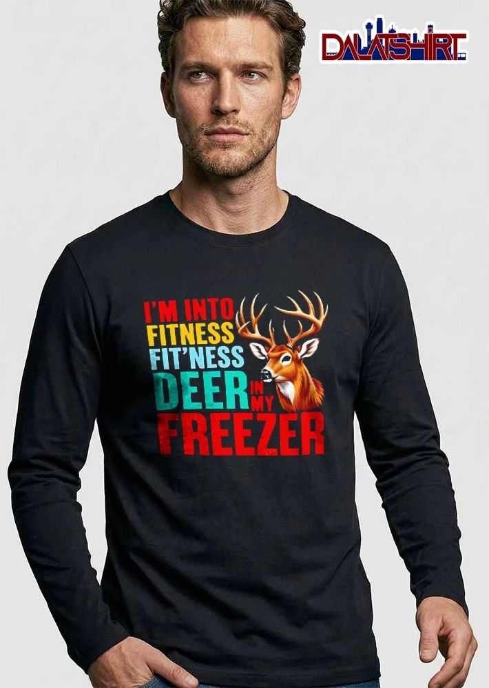 Im Into Fitness Deer In My Freezer Antlered Buck Head Portrait shirt