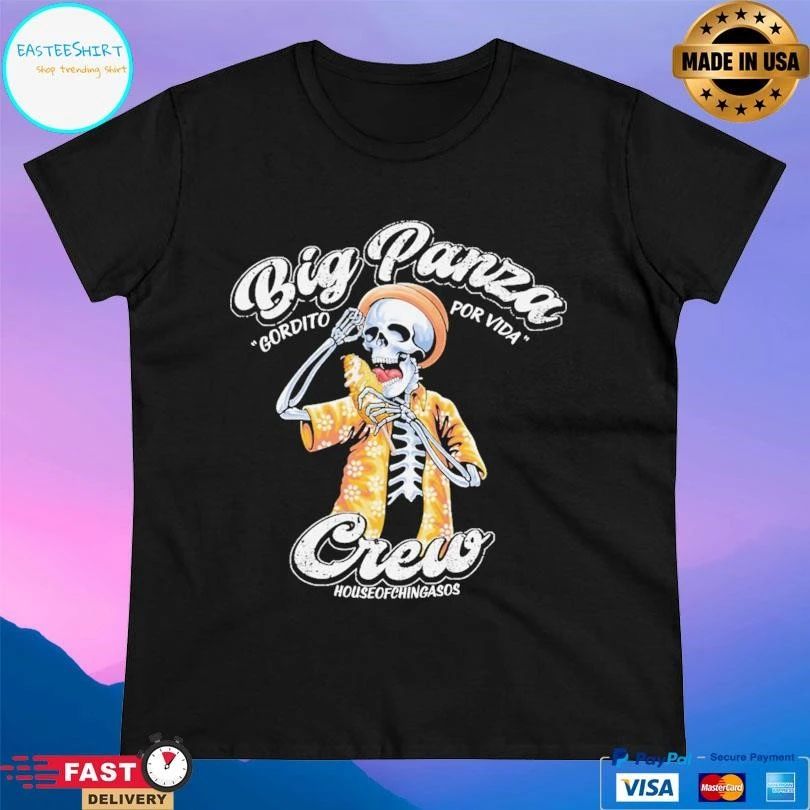 Skeleton Big Panza Gordito Por Vida Crew House Of Chingasos T-shirts