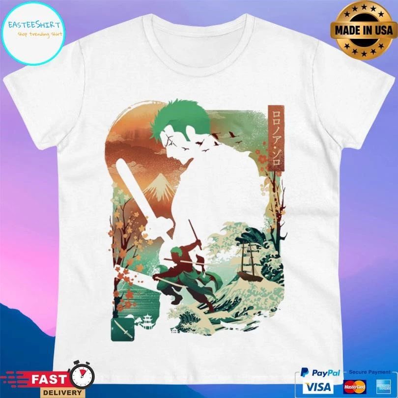 Ukiyo Master Swordsman Roronoa Zoro T-shirts
