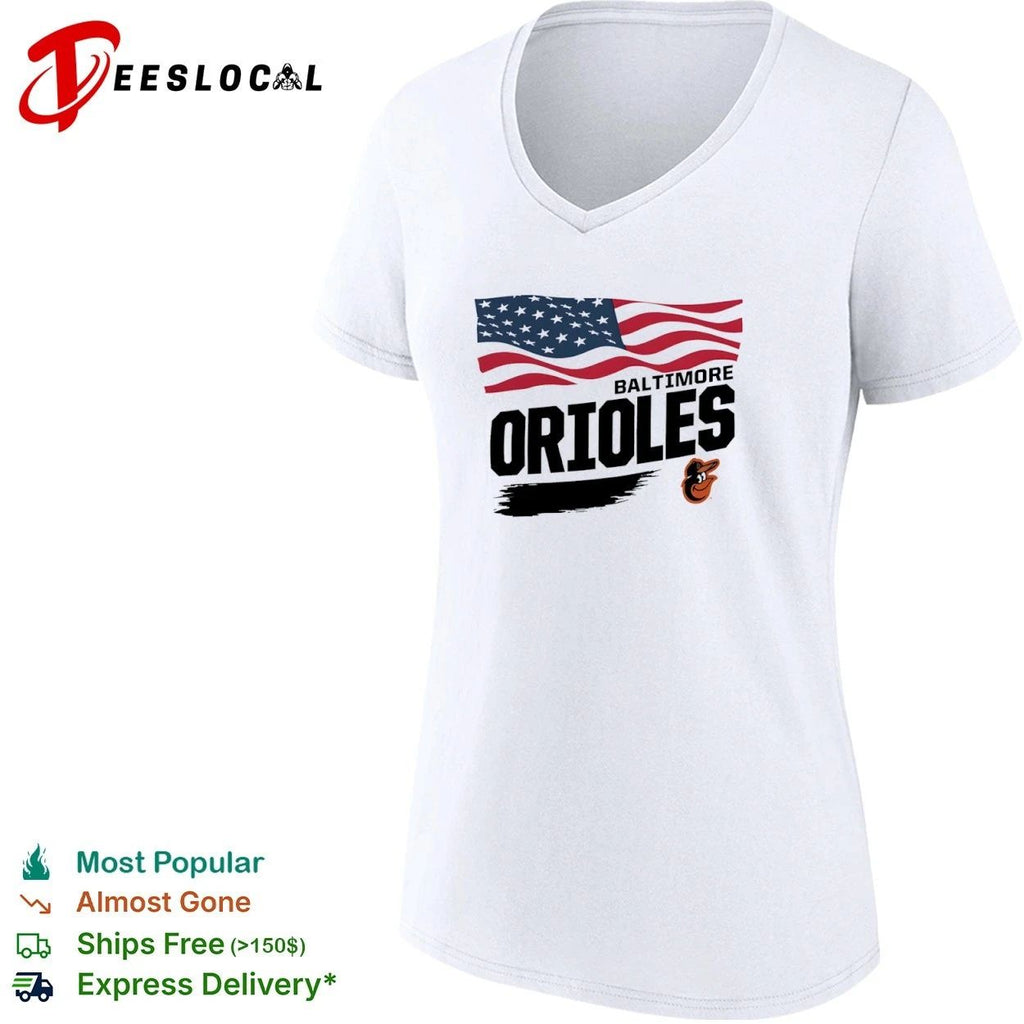 Baltimore Orioles Waving Flag Baltimore Orioles T-shirt