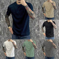 Men's Summer Casual Simple Basic Undershirt Solid Color O Neck T Shirt