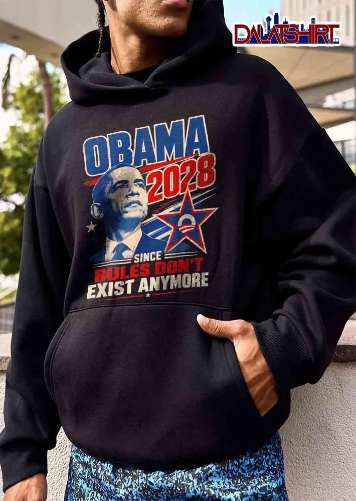 Obama 2028 Since Rules Dont Exist Anymore Portrait Red White Blue Star shirt
