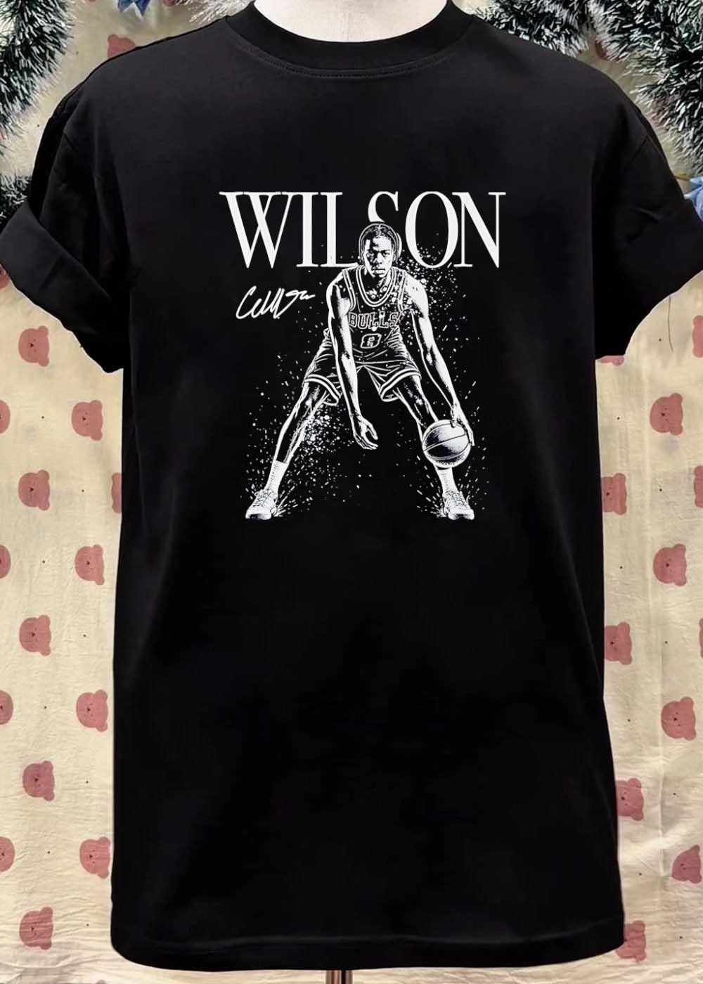 Coby White Autograph Basketball Player Dribbling Wilson Chicago Bulls shirt