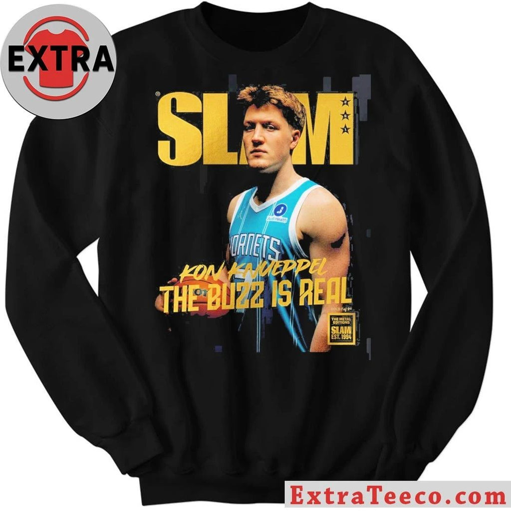 Kon Knueppel Charlotte Hornets SLAM 261 Cover The Buzz Is Real Gold Metal 2026 T-Shirt