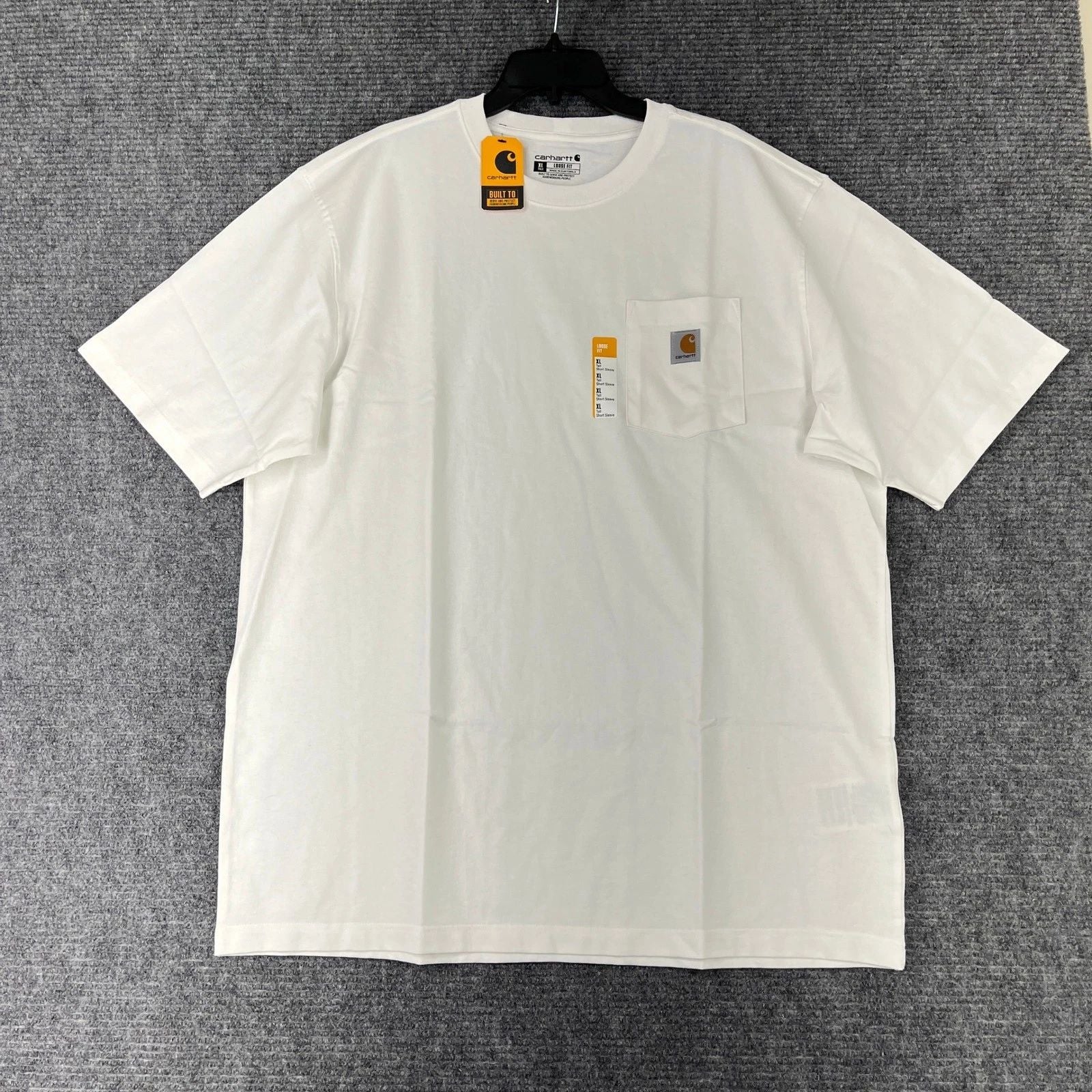 Carhartt Loose Fit Pocket Tee Mens XLT Heavyweight Workwear Durable Cotton White