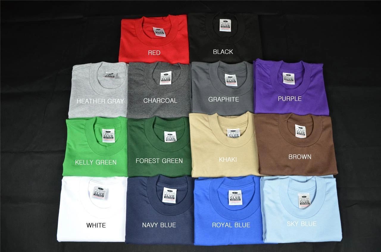 3 NEW PROCLUB XLT TALL HEAVY WEIGHT T-SHIRTS PLAIN TEE PRO CLUB COLOR BLANK 3PC