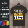 CUSTOM PRINTED T SHIRT HEAVY COTTON PERSONALISED WORK WEAR LARGE BRAND UNISEX