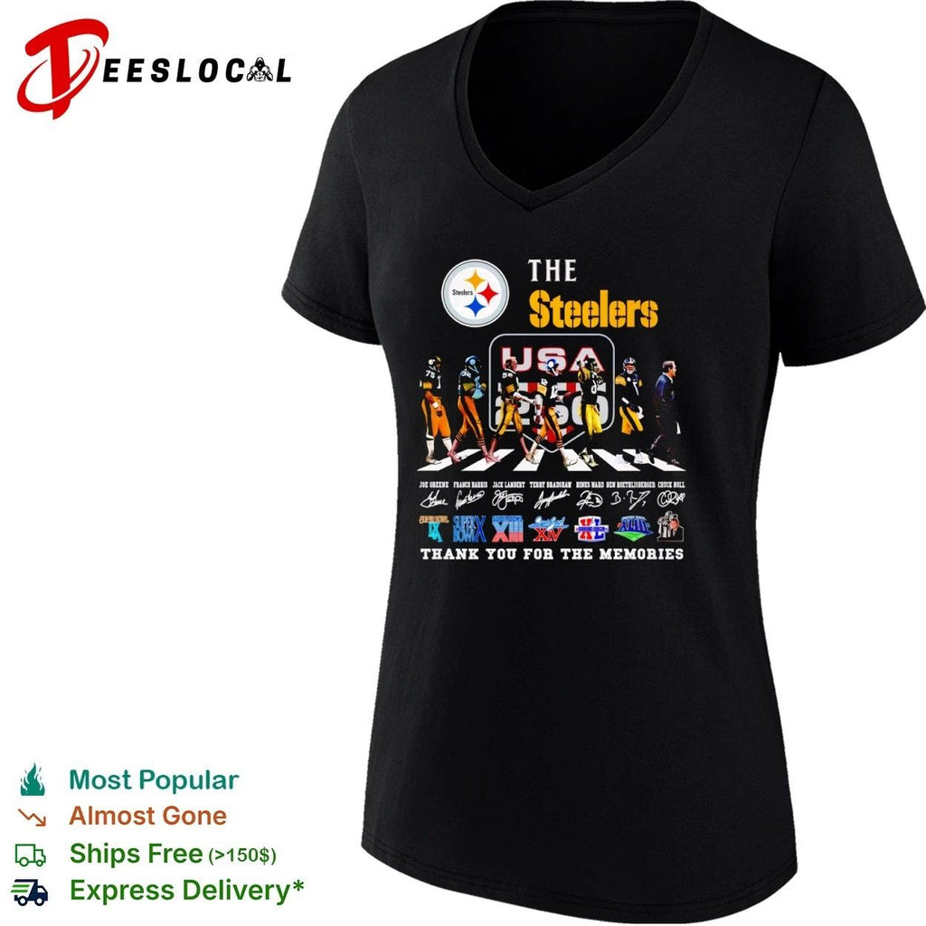 The Steelers Joe Greene Franco Harris Jack Lambert Terry Bradshaw Hines Ward Ben Roethlisberger T-shirt