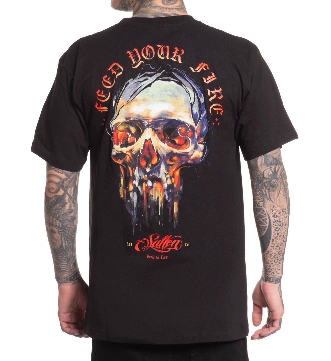 SULLEN CLOTHING FEED YOUR FIRE SKULL TATTOO ART  STANDARD T-SHIRT