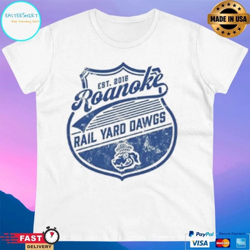 Roanoke Rail Yard Dawgs Est 2016 Hockey Shield T-shirts