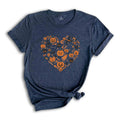 Halloween Heart Shirt, Spooky Season Shirt, Cute Ghost Shirt, Fall Rainbow Shirt