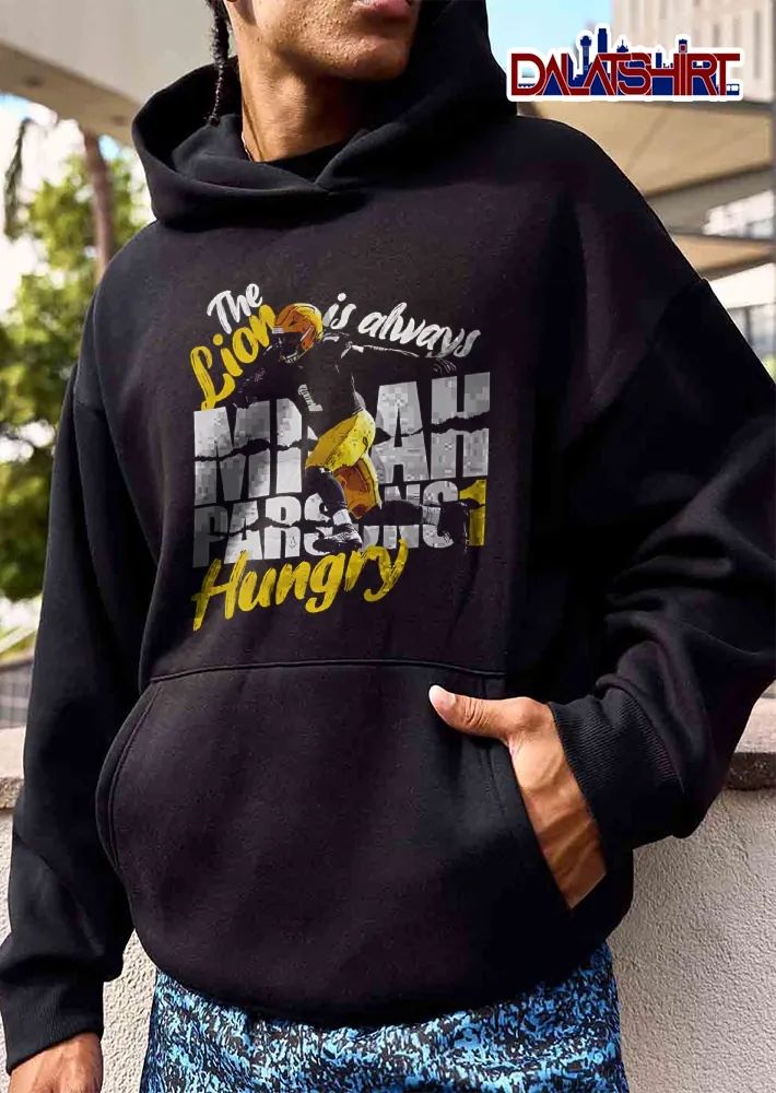 The Lion Is Always Hungry Micah Parsons Football Player Running Cutout Effect shirt