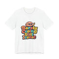 Barely Coping Still Iconic Tee | mental health humor, retro wavy text