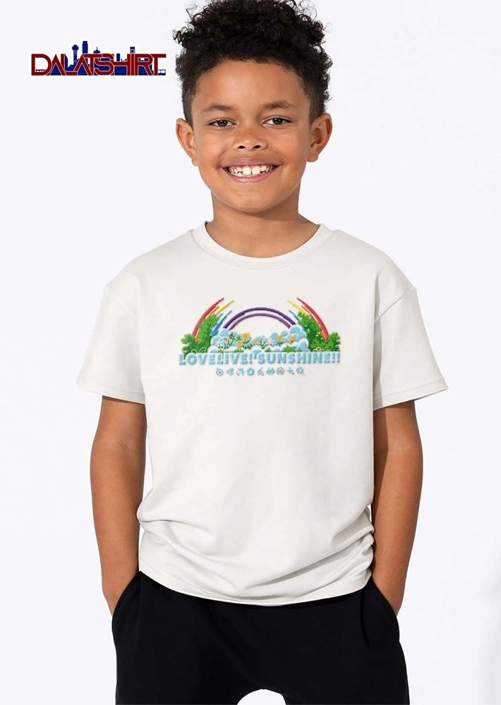 Love Live Sunshine Rainbow Arch Flowers Clouds Greenery Icons shirt