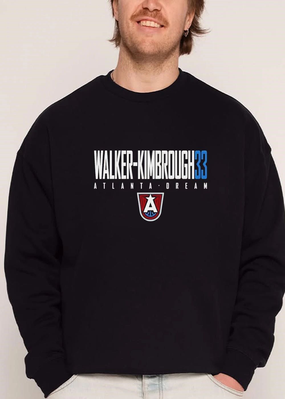 Atlanta Dream WNBA Walker Kimbrough 33 Shield Logo Condensed Typography shirt