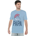 The Smurfs Papa Smurf Papa T-Shirt S-3XL, Light Blue