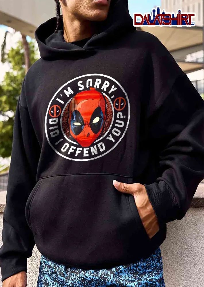 Deadpool Im Sorry Did I Offend You Red Mask Circle Frame Badge shirt